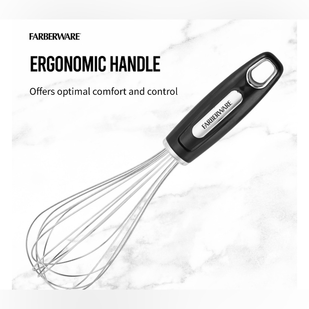 💜🩶💜NWOT Farberware Stainless Steel BPA Free Whisk